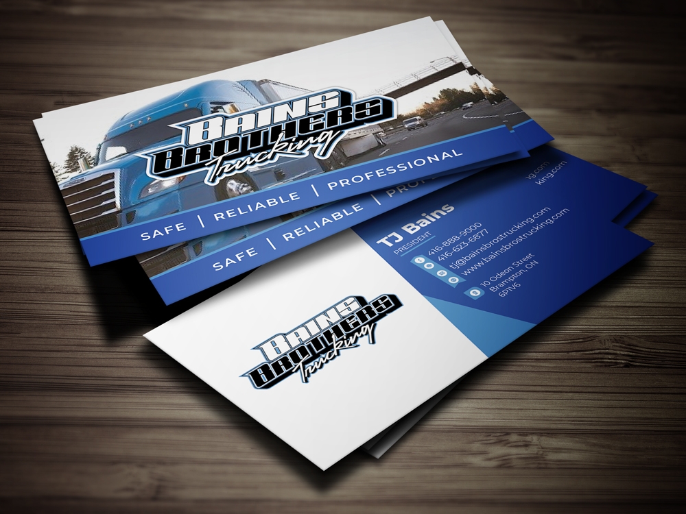 BAINS BROTHERS TRUCKING / BAINS BROS TRUCKING logo design by rootreeper