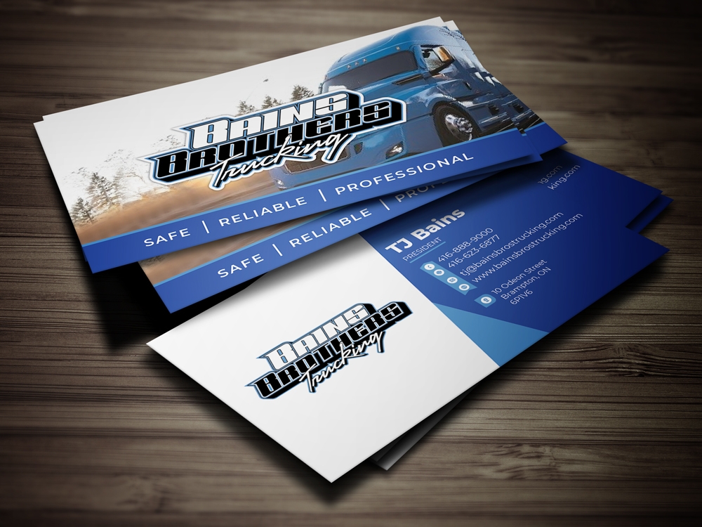 BAINS BROTHERS TRUCKING / BAINS BROS TRUCKING logo design by rootreeper