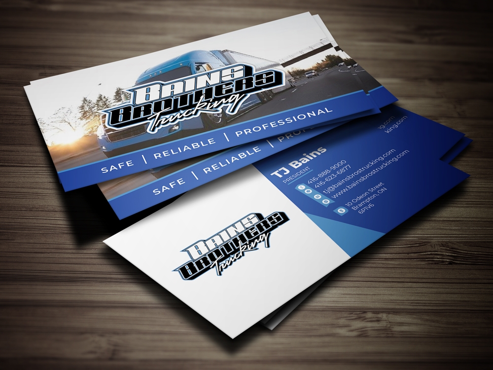 BAINS BROTHERS TRUCKING / BAINS BROS TRUCKING logo design by rootreeper