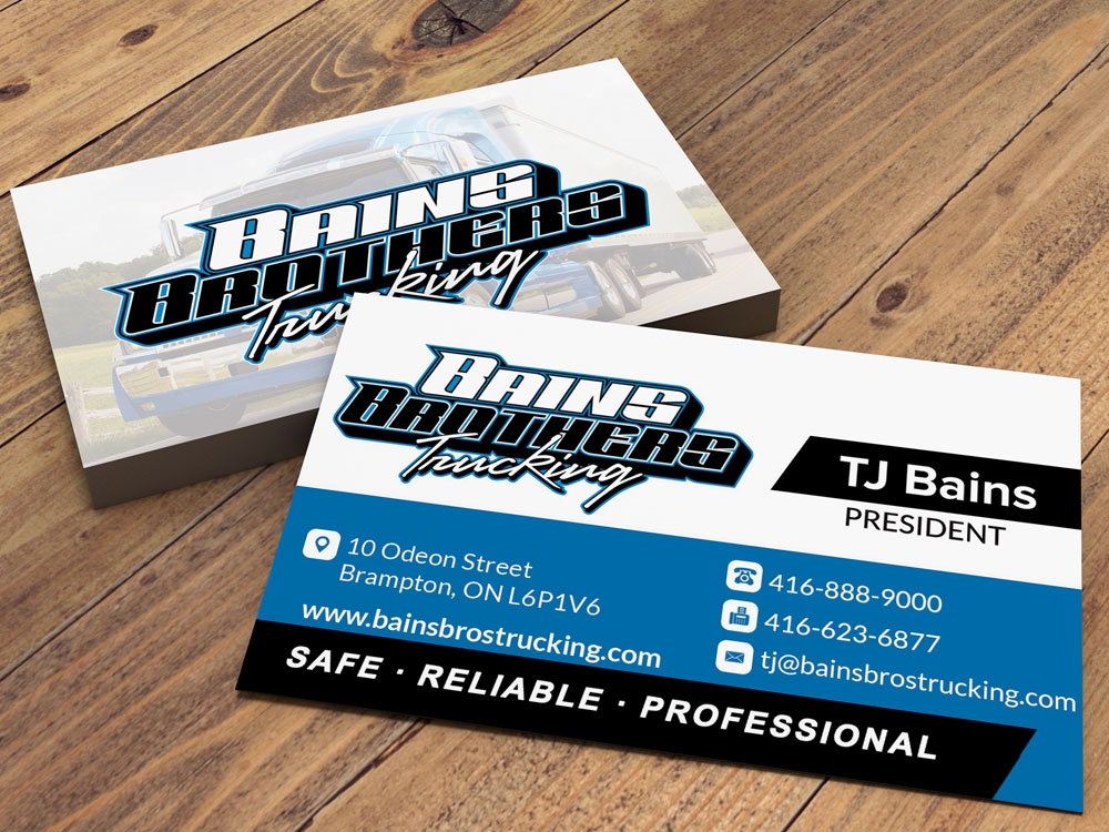 BAINS BROTHERS TRUCKING / BAINS BROS TRUCKING logo design by moomoo