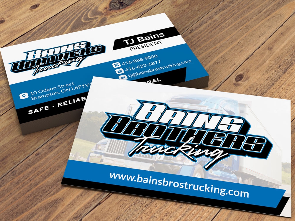 BAINS BROTHERS TRUCKING / BAINS BROS TRUCKING logo design by moomoo