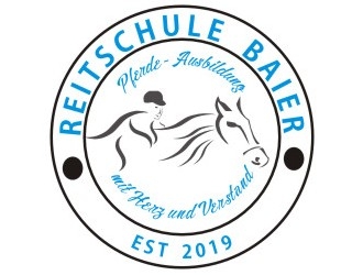 Reitschule Baier - Pferde-Ausbildung mit Herz und Verstand logo design by rizuki