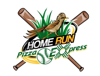 Home Run Pizza Express logo design by Suvendu