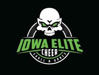 Iowa Elite Cheer (Skull & Bones - I will Attach our most recent)  logo design by sanworks