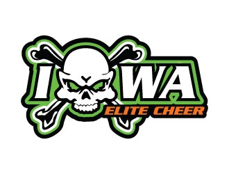 Iowa Elite Cheer (Skull & Bones - I will Attach our most recent)  logo design by sanworks