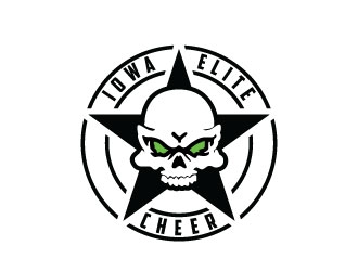 Iowa Elite Cheer (Skull & Bones - I will Attach our most recent)  logo design by sanworks