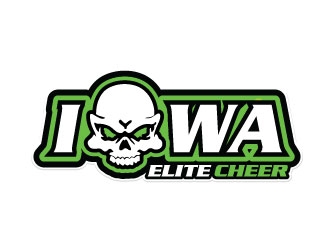 Iowa Elite Cheer (Skull & Bones - I will Attach our most recent)  logo design by sanworks