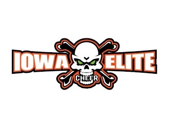 Iowa Elite Cheer (Skull & Bones - I will Attach our most recent)  logo design by gogo