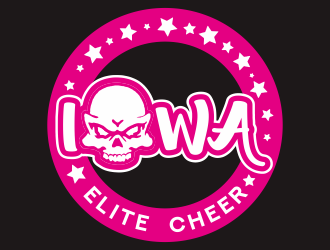 Iowa Elite Cheer (Skull & Bones - I will Attach our most recent)  logo design by YONK