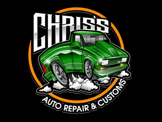 Chriss Auto Repair & Customs logo design by DreamLogoDesign
