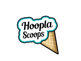 Hoopla Scoops logo design by bougalla005
