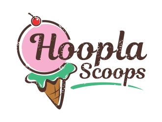 Hoopla Scoops logo design by ruki