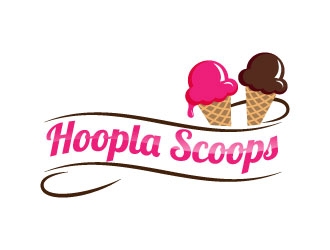 Hoopla Scoops logo design by Suvendu
