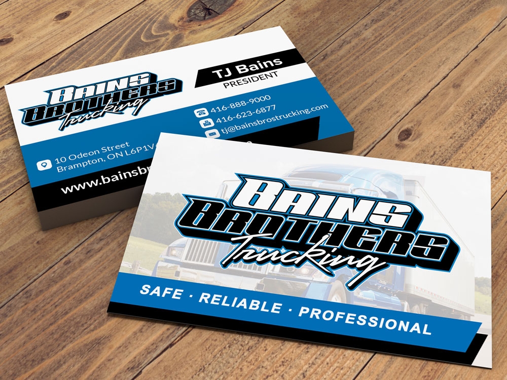 BAINS BROTHERS TRUCKING / BAINS BROS TRUCKING logo design by moomoo