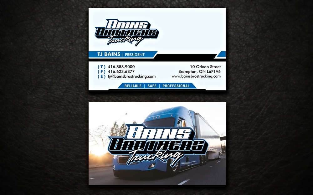 BAINS BROTHERS TRUCKING / BAINS BROS TRUCKING logo design by MCXL