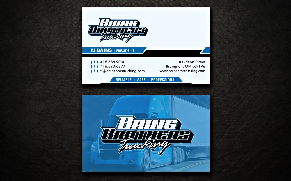 BAINS BROTHERS TRUCKING / BAINS BROS TRUCKING logo design by MCXL