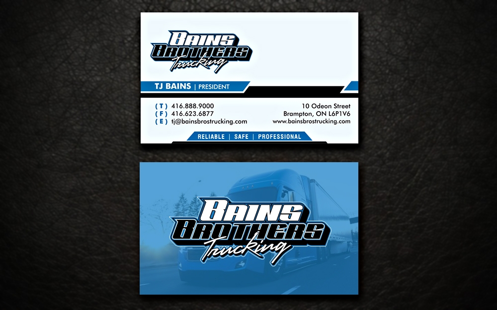 BAINS BROTHERS TRUCKING / BAINS BROS TRUCKING logo design by MCXL