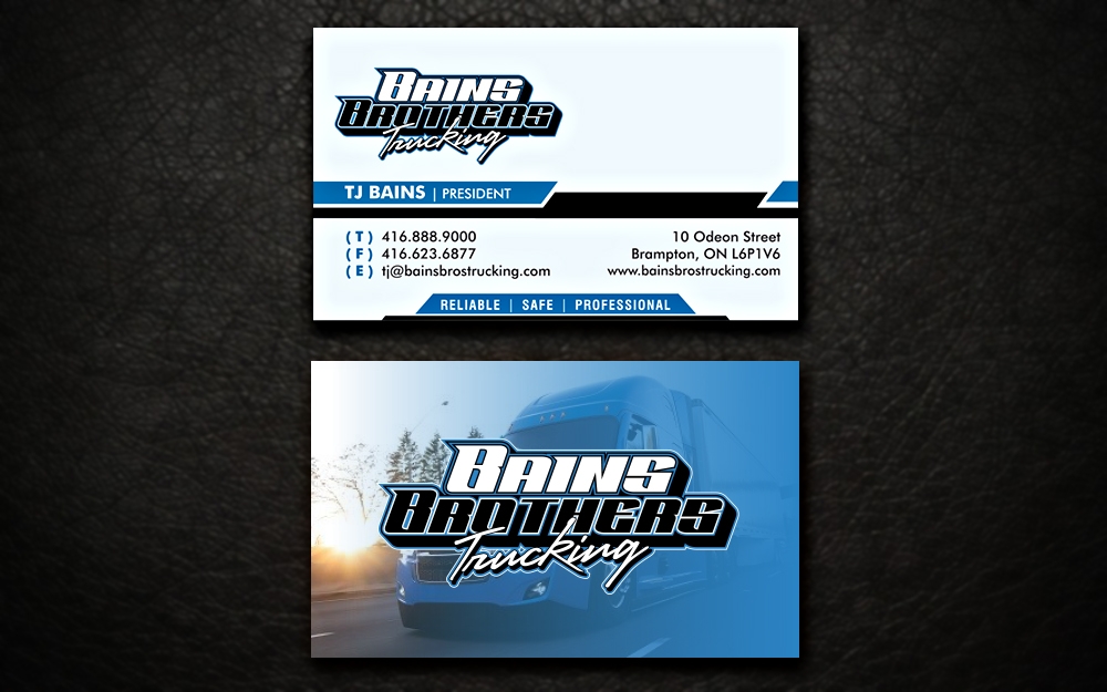 BAINS BROTHERS TRUCKING / BAINS BROS TRUCKING logo design by MCXL