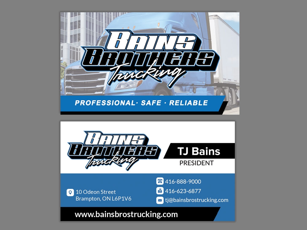 BAINS BROTHERS TRUCKING / BAINS BROS TRUCKING logo design by moomoo