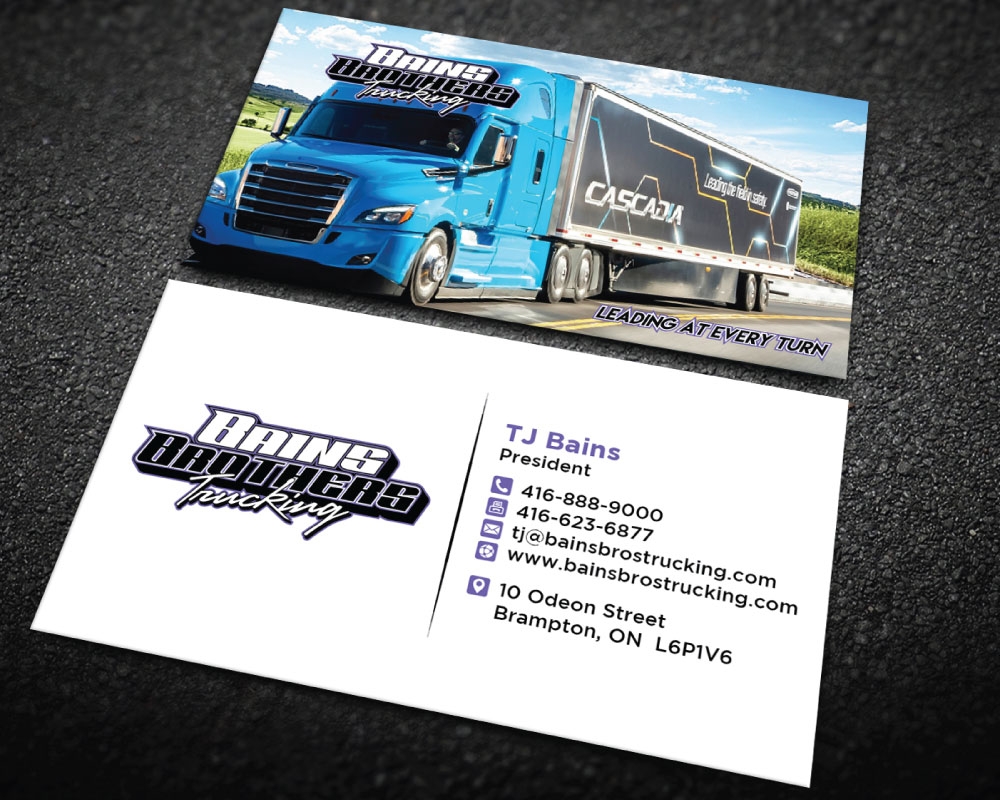BAINS BROTHERS TRUCKING / BAINS BROS TRUCKING logo design by Boomstudioz
