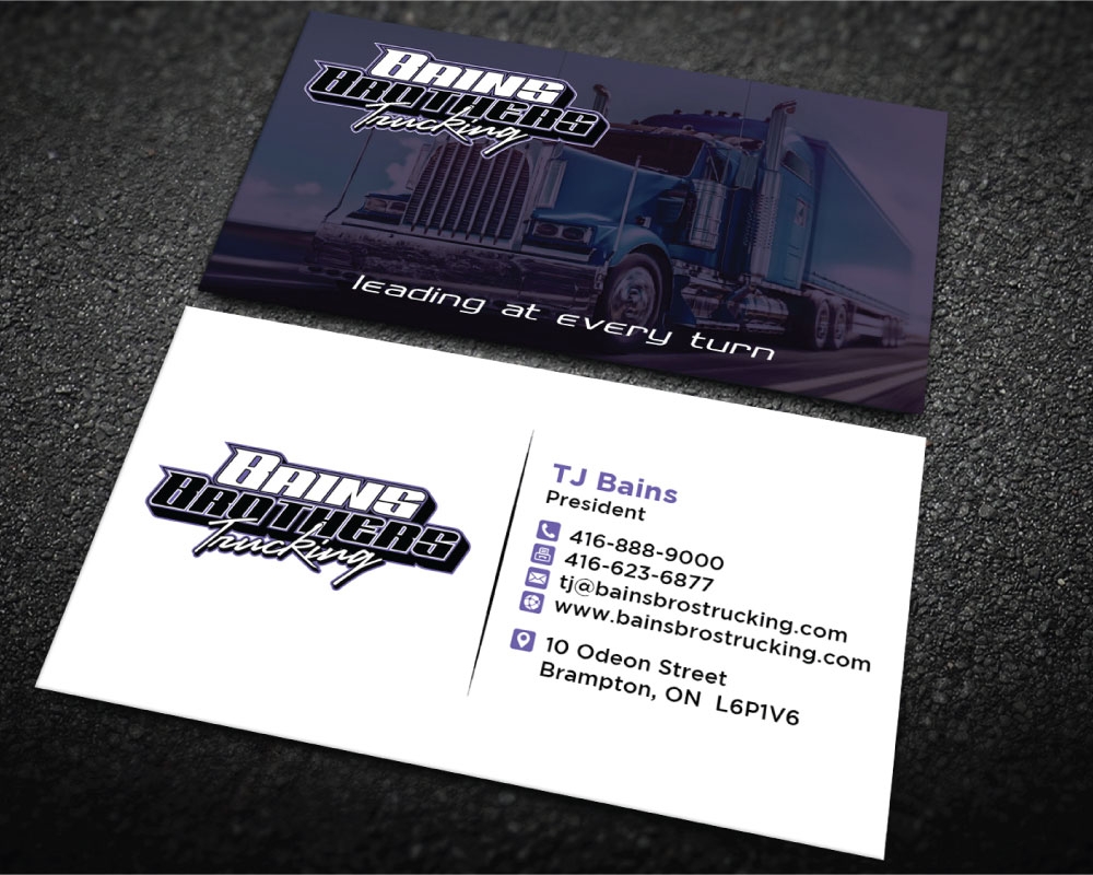 BAINS BROTHERS TRUCKING / BAINS BROS TRUCKING logo design by Boomstudioz