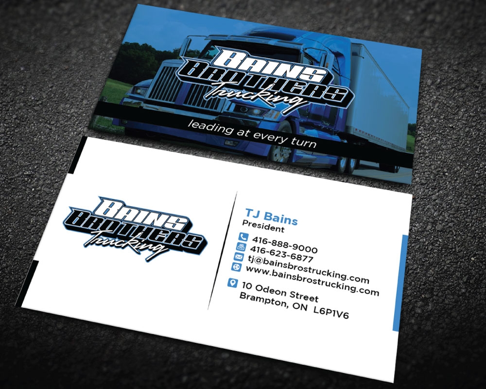 BAINS BROTHERS TRUCKING / BAINS BROS TRUCKING logo design by Boomstudioz