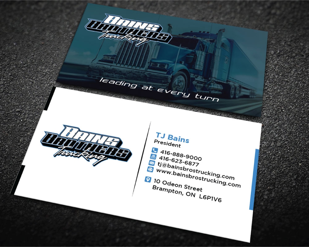 BAINS BROTHERS TRUCKING / BAINS BROS TRUCKING logo design by Boomstudioz