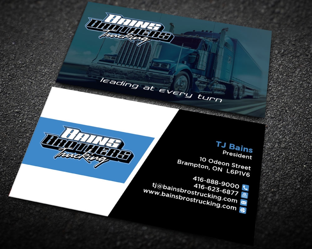 BAINS BROTHERS TRUCKING / BAINS BROS TRUCKING logo design by Boomstudioz