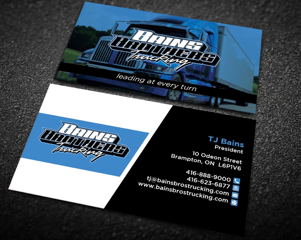 BAINS BROTHERS TRUCKING / BAINS BROS TRUCKING logo design by Boomstudioz