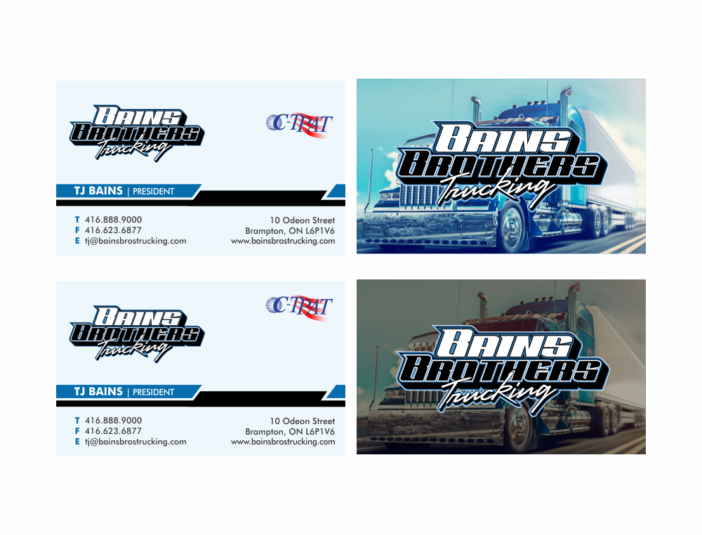 BAINS BROTHERS TRUCKING / BAINS BROS TRUCKING logo design by MCXL