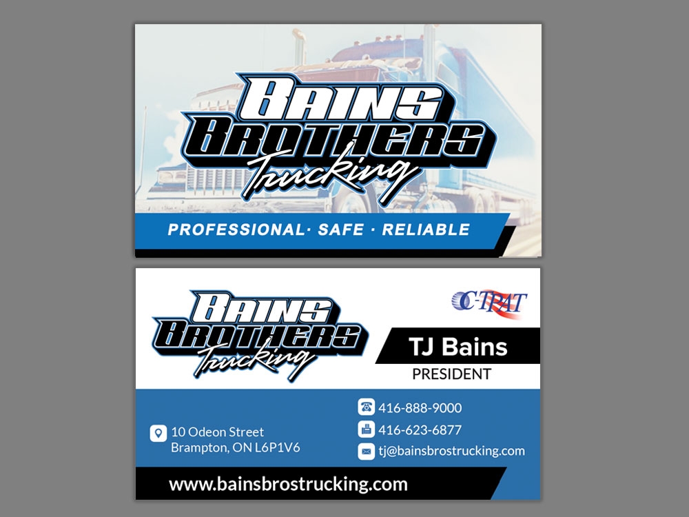 BAINS BROTHERS TRUCKING / BAINS BROS TRUCKING logo design by moomoo