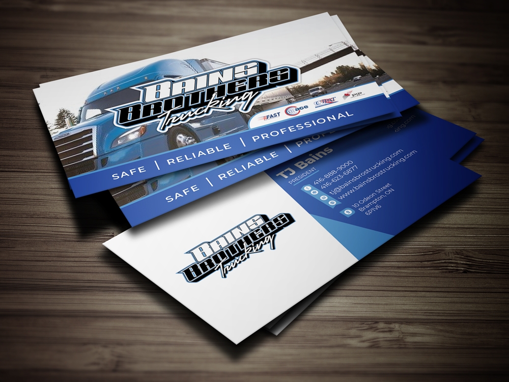 BAINS BROTHERS TRUCKING / BAINS BROS TRUCKING logo design by rootreeper