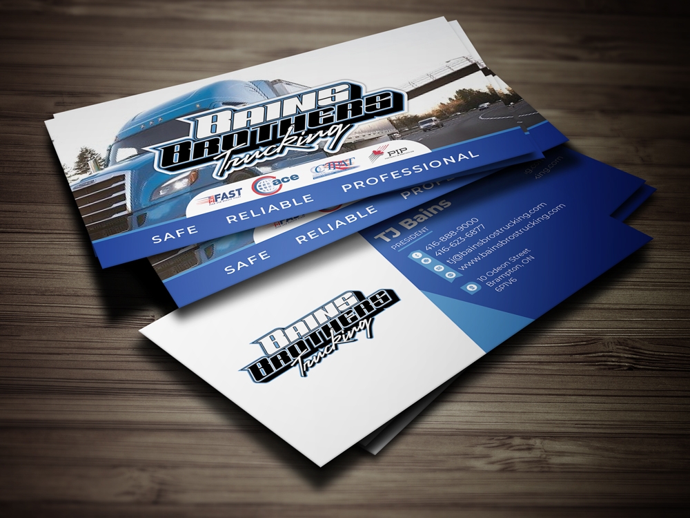 BAINS BROTHERS TRUCKING / BAINS BROS TRUCKING logo design by rootreeper