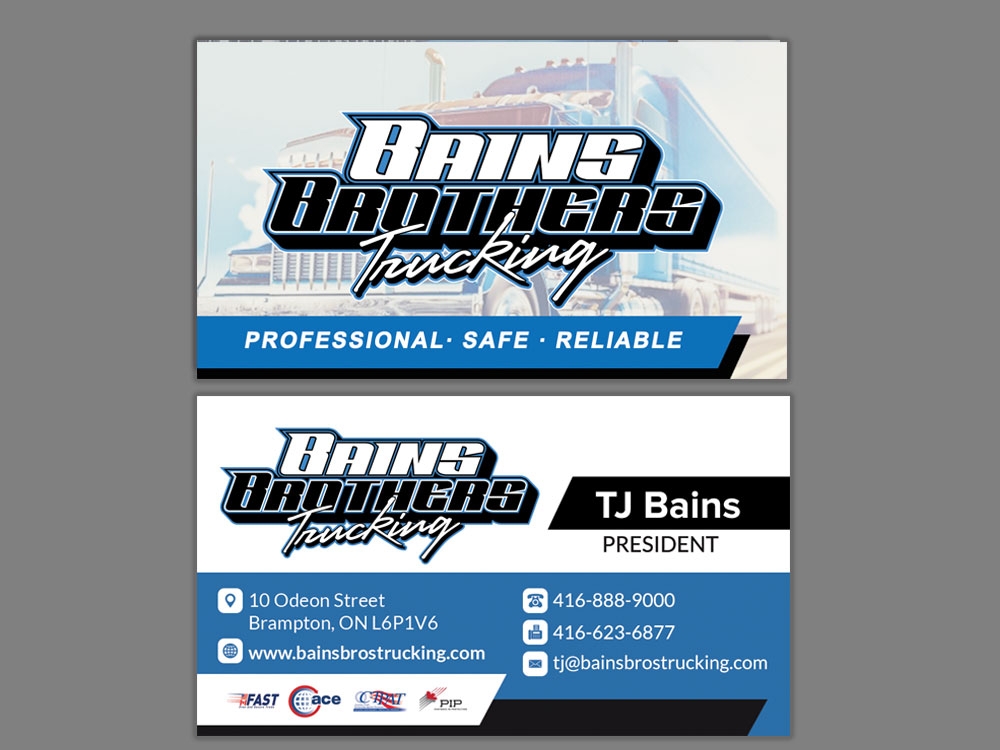 BAINS BROTHERS TRUCKING / BAINS BROS TRUCKING logo design by moomoo