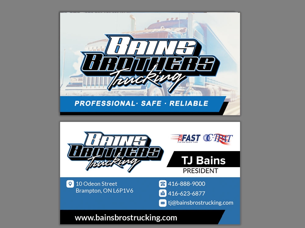 BAINS BROTHERS TRUCKING / BAINS BROS TRUCKING logo design by moomoo