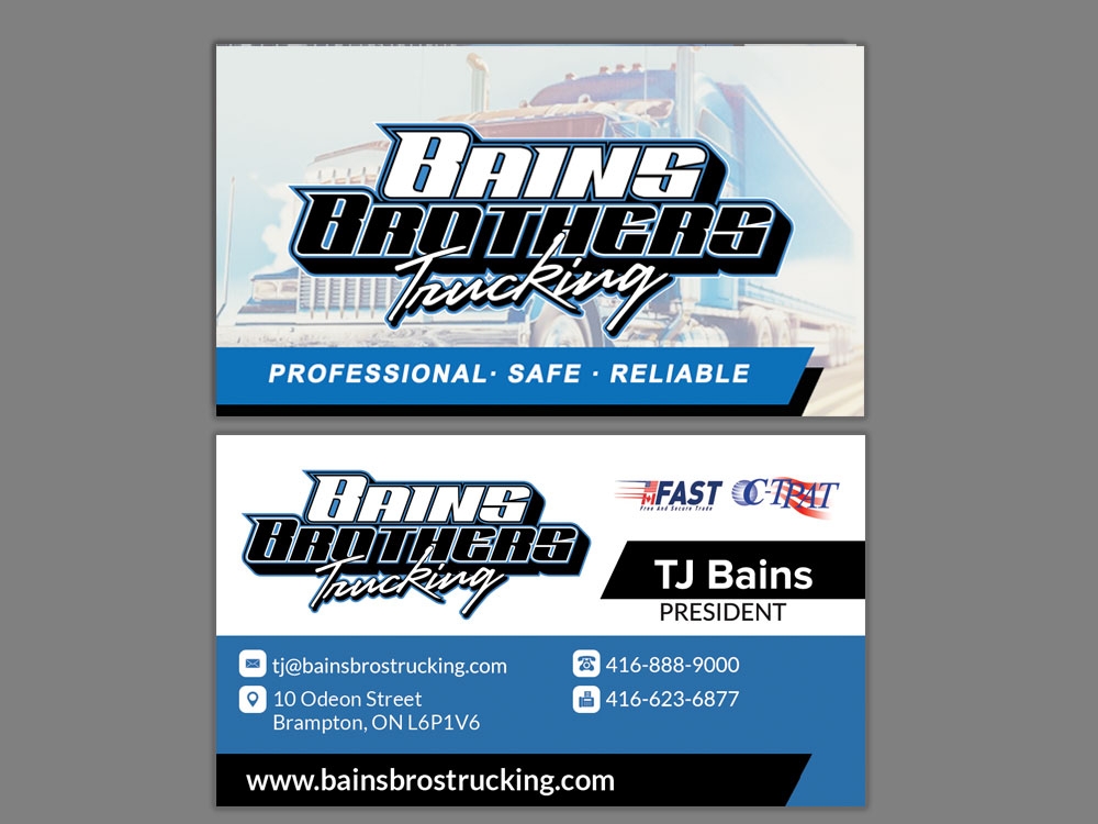 BAINS BROTHERS TRUCKING / BAINS BROS TRUCKING logo design by moomoo