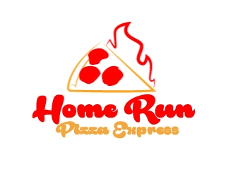 Home Run Pizza Express logo design by ElonStark