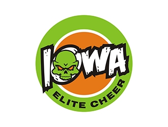 Iowa Elite Cheer (Skull & Bones - I will Attach our most recent)  logo design by gitzart