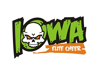 Iowa Elite Cheer (Skull & Bones - I will Attach our most recent)  logo design by gitzart