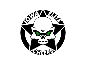 Iowa Elite Cheer (Skull & Bones - I will Attach our most recent)  logo design by wongndeso
