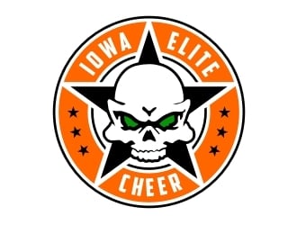 Iowa Elite Cheer (Skull & Bones - I will Attach our most recent)  logo design by GemahRipah