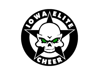 Iowa Elite Cheer (Skull & Bones - I will Attach our most recent)  logo design by cybil