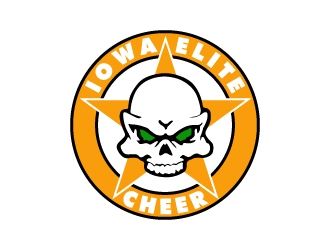 Iowa Elite Cheer (Skull & Bones - I will Attach our most recent)  logo design by cybil
