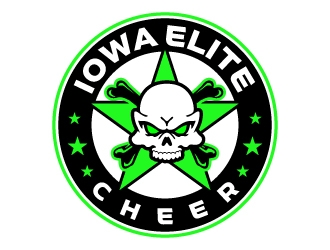 Iowa Elite Cheer (Skull & Bones - I will Attach our most recent)  logo design by jaize