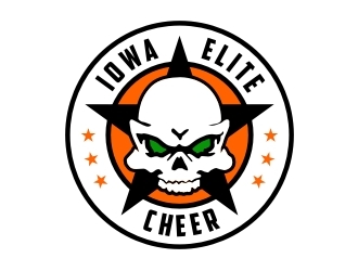 Iowa Elite Cheer (Skull & Bones - I will Attach our most recent)  logo design by GemahRipah
