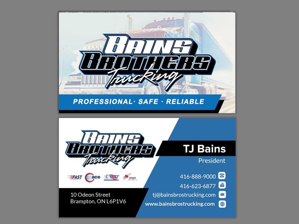 BAINS BROTHERS TRUCKING / BAINS BROS TRUCKING logo design by moomoo
