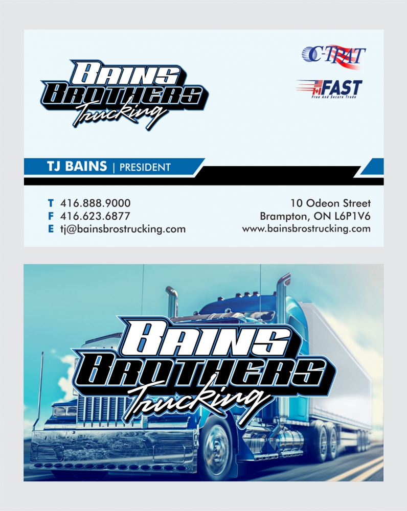 BAINS BROTHERS TRUCKING / BAINS BROS TRUCKING logo design by MCXL