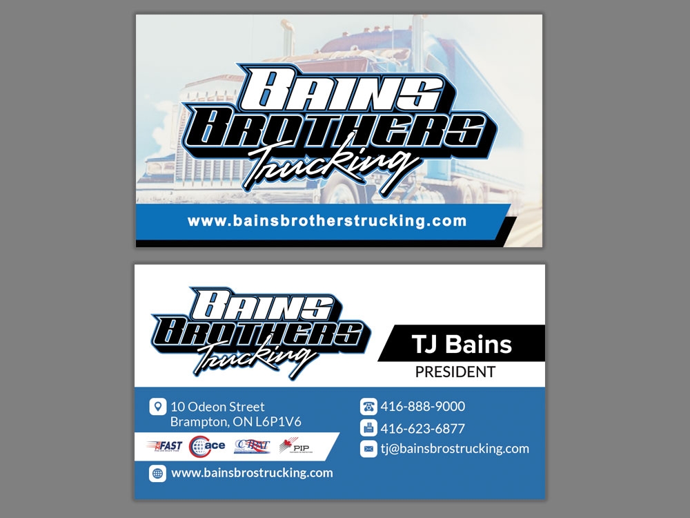 BAINS BROTHERS TRUCKING / BAINS BROS TRUCKING logo design by moomoo