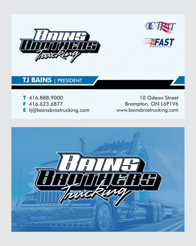 BAINS BROTHERS TRUCKING / BAINS BROS TRUCKING logo design by MCXL