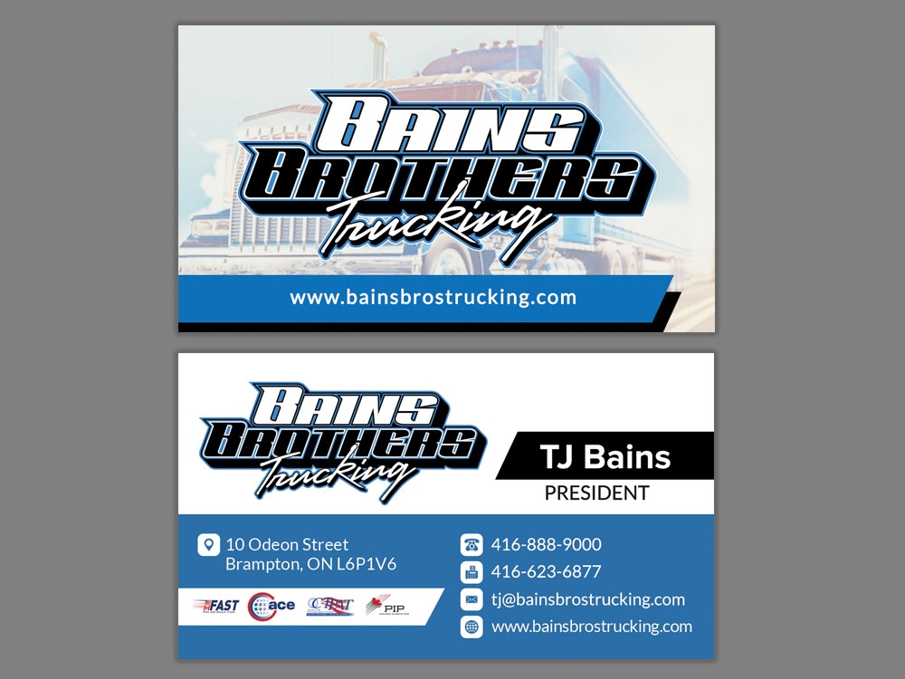 BAINS BROTHERS TRUCKING / BAINS BROS TRUCKING logo design by moomoo